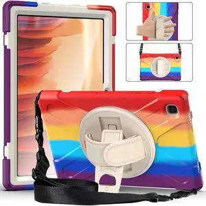 Case for Samsung Galaxy Tab A7 10.4 inch 2020, Heavy Duty Rugged Shockproof Drop Protection Cover with Stand, Handle Hand Strap & Shoulder Strap for Galaxy Tab A7 10.4 Inch Model SM-T500 / T505 / T507