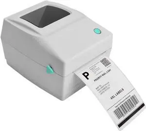 Label Printer, 4x6 Thermal Printer, Commercial Direct Thermal High Speed USB Port Label Maker, Etsy, Ebay, Amazon Barcode Express Label Printing Machine, White