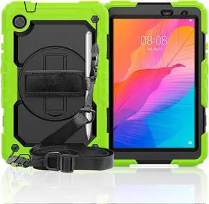Case for Huawei MatePad T8 8.0 inch 2020 (Kobe2-L03/Kob2-L09) Shockproof Cover Case with Stand, Hand Strap, Shoulder Strap