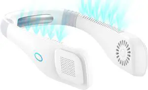 Adjustable Neck USB Fan, Headphone Design Neckband Fan, USB Powered Personal Hanging Neck Fan Wind Modes 3 Speeds Silica Gel Wearble Cooling Fan for Travelling Sports