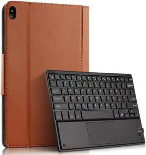 PU Leather Cover Wireless Touchpad Keyboard Case with Pen Holder for Lenovo Tab P10 10.1 inch TB-X705F TB-X705L