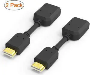 HDMI Extension Cable, Extractme 2-Pack High Speed HDMI Male to Female Extender Adapter Converter Support 4K & 3D 1080P for Google Chrome Cast, Roku Stick, TV Stick, HDTV, PS3/4, Xbox360, Laptop and PC