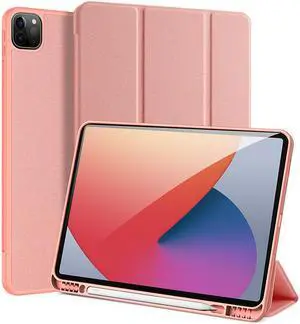 Case for iPad Pro 12.9 inch 5th Generation 2021 with Pencil Holder, Support iPad 2nd Pencil Charging,Full Protective Soft TPU Back Slim Trifold Case Cover for iPad Pro 12.9’’ 2021