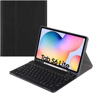 Keyboard Case for Samsung Galaxy Tab S6 Lite 10.4 inch 2020 Model SM-P610 (Wi-Fi) SM-P615 (LTE), Soft TPU Back Cover with Pencil Holder Detachable Wireless Bluetooth Keyboard