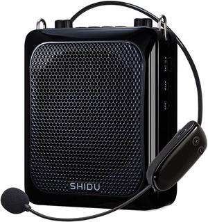 Wireless Voice Amplifier, Protable 25W High Power PA System with UHF Headset Microphone and Speaker, Multifunction Bluetooth Speakers Megaphone for Outdoor, Teachers, Classroom, Tour Guide, Fitness