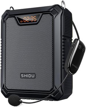 Bluetooth Voice Amplifier, 25W Rechargeable PA System with Wireless Headset Microphone Waterproof Speaker Power Bank for Outdoor, Teacher, Beach