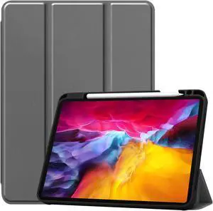 iPad Pro 11 inch Case 2021 with Pencil Holder, Slim Lightweight Trifold Stand Cover with Soft TPU Back Cover - Auto Sleep / Wake+Pencil Charging - Smart Case for iPad Pro 11 inch 2021 2020 2018