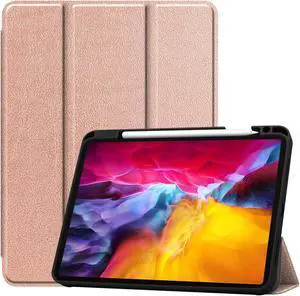 iPad Pro 11 inch Case 2021 with Pencil Holder, Slim Lightweight Trifold Stand Cover with Soft TPU Back Cover - Auto Sleep / Wake+Pencil Charging - Smart Case for iPad Pro 11 inch 2021 2020 2018