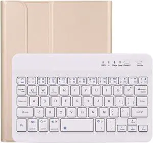 Wireless Bluetooth Keyboard Case for Samsung Galaxy Tab S7 FE / S7 Lite 12.4 inch 2021 Model SM-T730 SM-T736B with Pencil Hoder