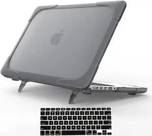 MacBook Pro 13 Inch Retina Case (Version 2015/2014/2013) [Heavy Duty][Snap on][Dual Layer] Hard Cover with Foldable Stand & Keyboard Cover for Mac Pro Retina 13.3 Model A1502 A1425