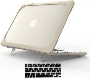 MacBook Pro 13 Inch Retina Case (Version 2015/2014/2013) [Heavy Duty][Snap on][Dual Layer] Hard Cover with Foldable Stand & Keyboard Cover for Mac Pro Retina 13.3 Model A1502 A1425