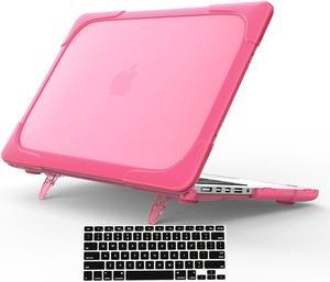 MacBook Pro 13 Inch Retina Case (Version 2015/2014/2013) [Heavy Duty][Snap on][Dual Layer] Hard Cover with Foldable Stand & Keyboard Cover for Mac Pro Retina 13.3 Model A1502 A1425