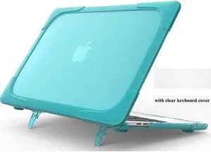Rubberized Protective Case with Foldable Stand & Keyboard Cover for Apple Macbook Pro 16 inch 2021 2020 2019 Model A2141 with Touch Bar and Touch ID