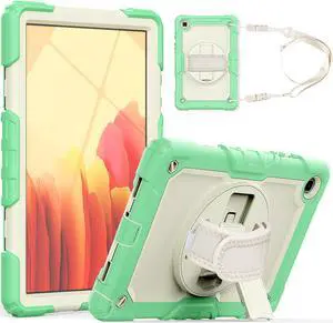 Samsung Galaxy Tab A7 Case 2020 SM-T500 / T505 / T507 with Screen Protector for Kids | Full Body Shockproof Cover for 10.4 Inch Tab A7 with S Pen Holder Stand Hand Strap Shoulder Strap