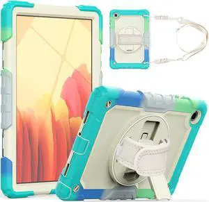 Samsung Galaxy Tab A7 Case 2020 SM-T500 / T505 / T507 with Screen Protector for Kids | Full Body Shockproof Cover for 10.4 Inch Tab A7 with S Pen Holder Stand Hand Strap Shoulder Strap