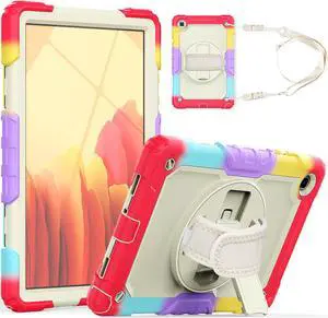 Samsung Galaxy Tab A7 Case 2020 SM-T500 / T505 / T507 with Screen Protector for Kids | Full Body Shockproof Cover for 10.4 Inch Tab A7 with S Pen Holder Stand Hand Strap Shoulder Strap