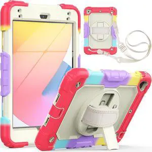 iPad Mini 5 Case, iPad Mini 4 Case, Shockproof Stand Sturdy Protective Mini Cover with Screen Protector Pencil Holder Handle Strap for 7.9 iPad Mini 5th Gen / Mini 4th Generation