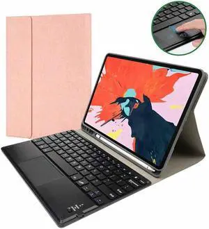 Bluetooth Keyboard Case with Trackpad for iPad Pro 12.9 inch 2017 2015 (Old Model, 2nd & 1st Generation) Removable Wireless Keyboard with Leather Cover / Pencil Holder