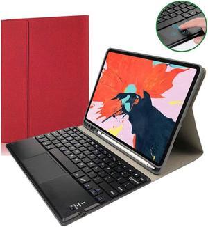 Bluetooth Keyboard Case with Trackpad for iPad Pro 12.9 inch 2017 2015 (Old Model, 2nd & 1st Generation) Removable Wireless Keyboard with Leather Cover / Pencil Holder