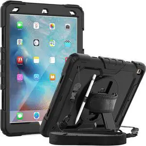 iPad Air 3 10.5 Case 2019 / iPad Pro 10.5 Case 2017, Rugged Heavy Duty Shockproof Protective Cover Case with Rotating Kickstand for iPad Air (3rd Gen) 10.5" 2019 / iPad Pro 10.5" 2017