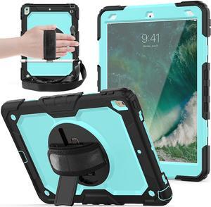 iPad Air 3 10.5 Case 2019 / iPad Pro 10.5 Case 2017, Rugged Heavy Duty Shockproof Protective Cover Case with Rotating Kickstand for iPad Air (3rd Gen) 10.5" 2019 / iPad Pro 10.5" 2017