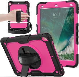 iPad Air 3 10.5 Case 2019 / iPad Pro 10.5 Case 2017, Rugged Heavy Duty Shockproof Protective Cover Case with Rotating Kickstand for iPad Air (3rd Gen) 10.5" 2019 / iPad Pro 10.5" 2017