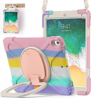 iPad Air 3 10.5 Case 2019,iPad Pro 10.5 Case 2017 for Kids,- Heavy Duty Shockproof Case Cover with Pencil Holder,Rotating Stand/Hand Strap,Shoulder Strap for iPad Air 3rd Gen case 10.5