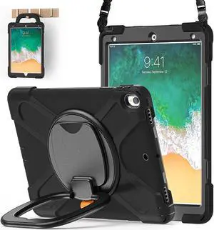 iPad Air 3 10.5 Case 2019,iPad Pro 10.5 Case 2017 for Kids,- Heavy Duty Shockproof Case Cover with Pencil Holder,Rotating Stand/Hand Strap,Shoulder Strap for iPad Air 3rd Gen case 10.5