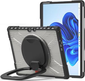 Surface Pro 8 Case, Heavy Duty Shockproof Protective Cover with Pencil Holder / Hand Strap / Rotatable Kickstand Compatible with Type Cover Keyboard for 13 inch Microsoft Surface Pro 8 2021