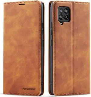 Samsung Galaxy F62 / M62 Case, Premium PU Leather Cover TPU Bumper with Card Holder Kickstand Hidden Magnetic Shockproof Flip Wallet Case for Galaxy F62 / Galaxy M62