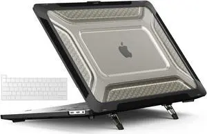 Compatible with MacBook Pro 16 inch Case 2020 2019 Release A2141 with Touch Bar & Touch ID, Heavy Duty Plastic Hard Shell Case with Fold Kickstand & Keyboard Cover Skin