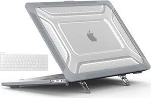 Compatible with MacBook Pro 16 inch Case 2020 2019 Release A2141 with Touch Bar & Touch ID, Heavy Duty Plastic Hard Shell Case with Fold Kickstand & Keyboard Cover Skin