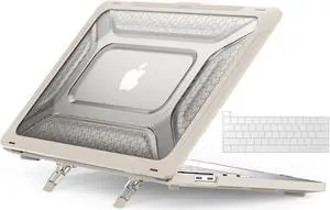 MacBook Pro 13 Case Model A2338 M1 A2289 A2251 A2159 A1989, Shockproof Hard Shell Cover with Fold Kickstand and Keyboard Skin Cover for MacBook Pro 13 Inch with Touch Bar