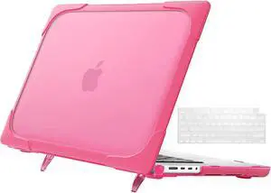 MacBook Pro 14 Inch Case 2021 2022 Release A2442 M1 Pro/Max Chip with Liquid Retina XDR Display and Touch ID, Heavy Duty Hard Shell Dual Layer Protective Cover with Fold Kickstand & Keyboard Skin Cove