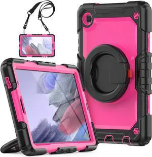Case For Samsung Galaxy Tab A7 Lite Case 8.7 inch with Screen Protector and Pen Holder, Shockproof Hard Protective Kids Cover for Galaxy Tab A7 Lite 2021 SM-T220/T225/T227 with Rotatable Stand