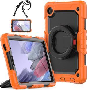 Case For Samsung Galaxy Tab A7 Lite Case 8.7 inch with Screen Protector and Pen Holder, Shockproof Hard Protective Kids Cover for Galaxy Tab A7 Lite 2021 SM-T220/T225/T227 with Rotatable Stand