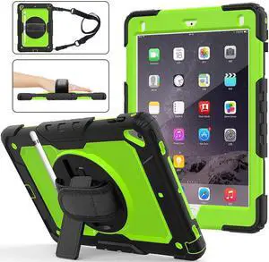 iPad 9.7 2018 2017 Case iPad Air 2 Case iPad Pro 9.7 Case Heavy Duty Rugged Shockproof Protective Hard Case Cover For for Apple iPad 6th / 5th Generation / iPad Air 2 / iPad Pro 9.7 inch