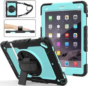 iPad 9.7 2018 2017 Case iPad Air 2 Case iPad Pro 9.7 Case Heavy Duty Rugged Shockproof Protective Hard Case Cover For for Apple iPad 6th / 5th Generation / iPad Air 2 / iPad Pro 9.7 inch