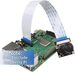 Raspberry Pi Camera Module Wide-Angel Fish-Eye Camera Lenses 5 Megapixels 1080P OV5647 Sensor with Pi Zero Ribbon Cable & FPC Cable for Raspberry Pi 3B+ 3B 2B Zero