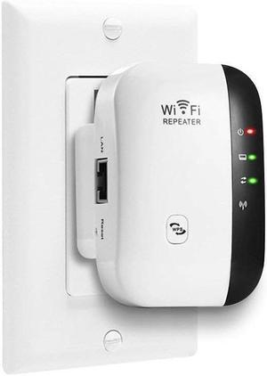 WiFi Range Extender/Wireless 300Mbps Access Point 2.4GHz High Speed Network Ap/Repeater Modes, with Ethernet Port WiFi Signal Internet Booster Compatible with Alexa, US Plug