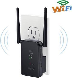 WiFi Range Extender Werleo 300M Wireless Repeater Network Signal Booster Internet Hotspot Access Point Amplifier with WPS Function Dual External Antennas for Better Reception and Superboost