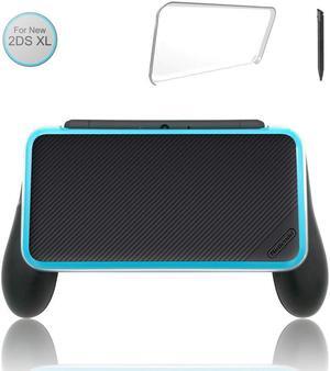 Updated Hand Grip for Nintendo 2DS XL with 1 Stylus and 1 Clear Case for Nintendo 2DS XL
