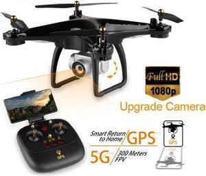 GPS FPV RC Drone Werleo JJRC 5G WiFi FPV Camera RC Drone Helicopter with HD 1080P Camera Live Video and GPS Return Home RC Quadcopter with Strong Brushless Motors Follow Me and 5G WiFi Transmission