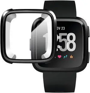 [New Version] Case for Fitbit Versa Soft TPU Protective Full Cover Shell Bumper Case Protector for Fitbit Versa Smartwatch