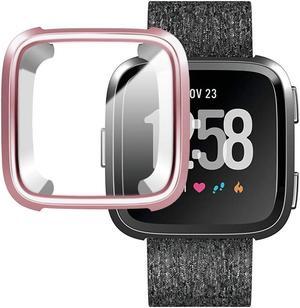 [New Version] Case for Fitbit Versa Soft TPU Protective Full Cover Shell Bumper Case Protector for Fitbit Versa Smartwatch