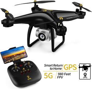 GPS Return Home Drone Drone with 720P HD Camera Live Video 120° Wide-Angle 5G WiFi RC Drone Quadcopter with 980ft Control Distances, Follow Me, Altitude Hold Headless Mode Helicopter