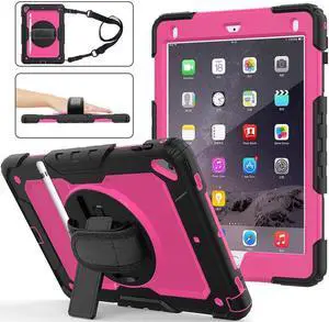 iPad 9.7 2018 2017 Case iPad Air 2 Case iPad Pro 9.7 Case Heavy Duty Rugged Shockproof Protective Hard Case Cover For for Apple iPad 6th / 5th Generation / iPad Air 2 / iPad Pro 9.7 inch