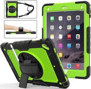 iPad 9.7 2018 2017 Case iPad Air 2 Case iPad Pro 9.7 Case Heavy Duty Rugged Shockproof Protective Hard Case Cover For for Apple iPad 6th / 5th Generation / iPad Air 2 / iPad Pro 9.7 inch