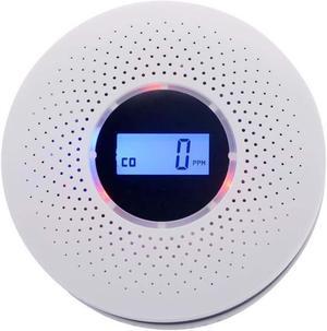 Combination Smoke Detector and Carbon Monoxide Detector Battery Operated Travel Portable CO Alarm with Sound Warning and Digital Display