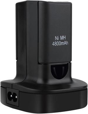 W05 Xbox 360 Dual Charger Charging Station Stock Dock with 2X 4800mAh Rechargeable Battery for Xbox 360 Controller